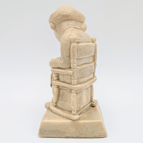 Vintage Russ Wallace Berrie Worlds Greatest Grandpa Figurine 1970 Silisculpt USA - Picture 7 of 9